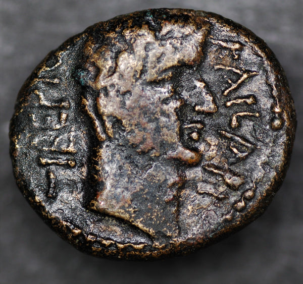 Tiberius. AE18 of Gadara, Syria.