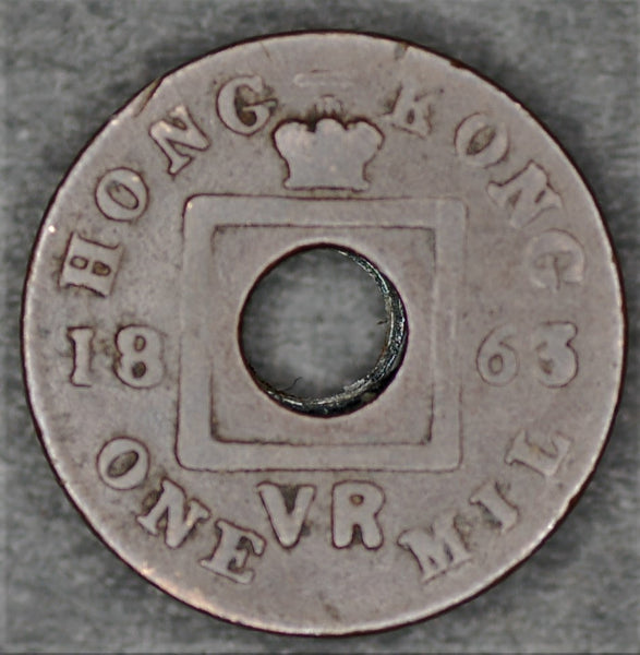 Hong Kong. 1 Mil. 1863