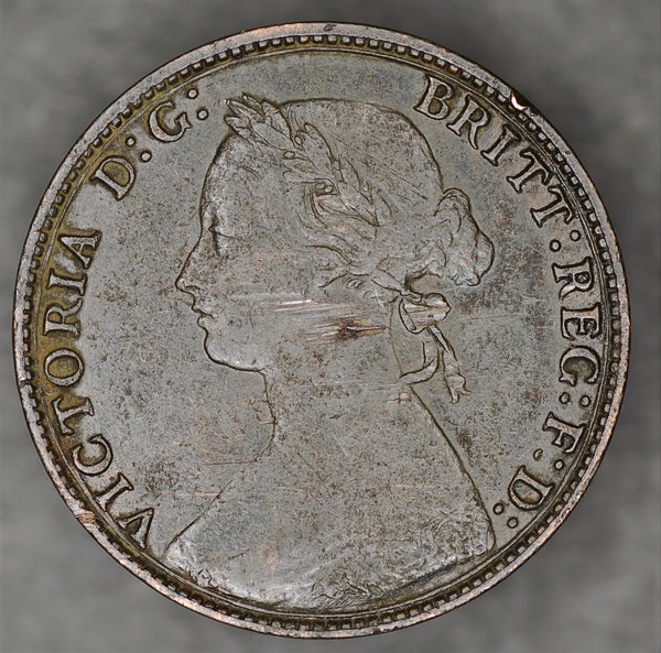 Victoria. Halfpenny. 1874H