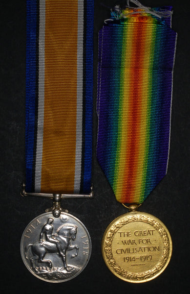 WW1. Pair. Kirk. Kings Own Scottish Borderers.