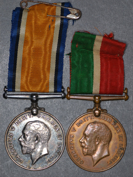 WW1. Mercantile Marine pair & certificate. Ellis.