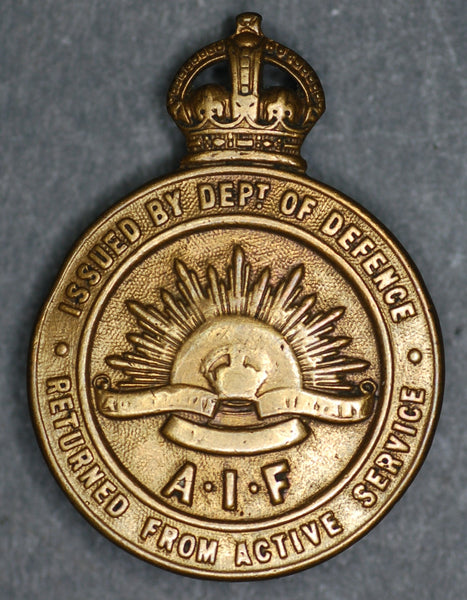 WW1. Australian Infantry Force. Returned from active service badge.