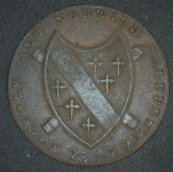 Norfolk. Norwich. Halfpenny token. 1792