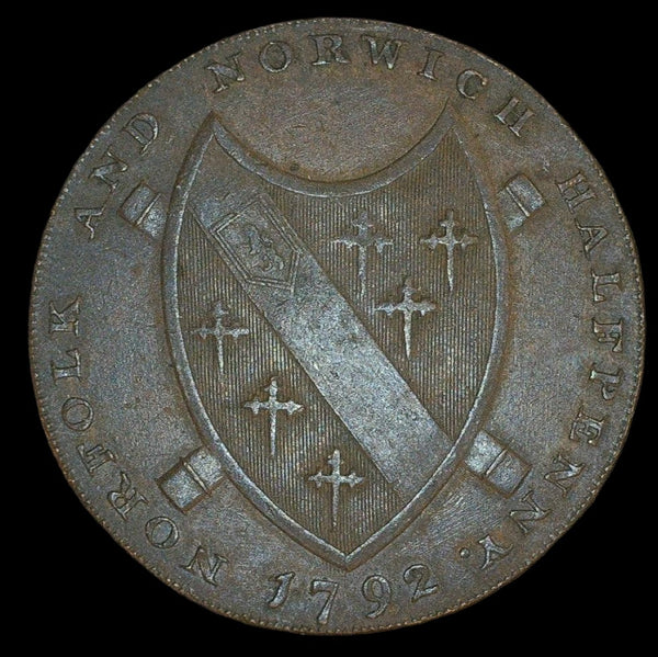 Norfolk. Norwich. Halfpenny token. 1792