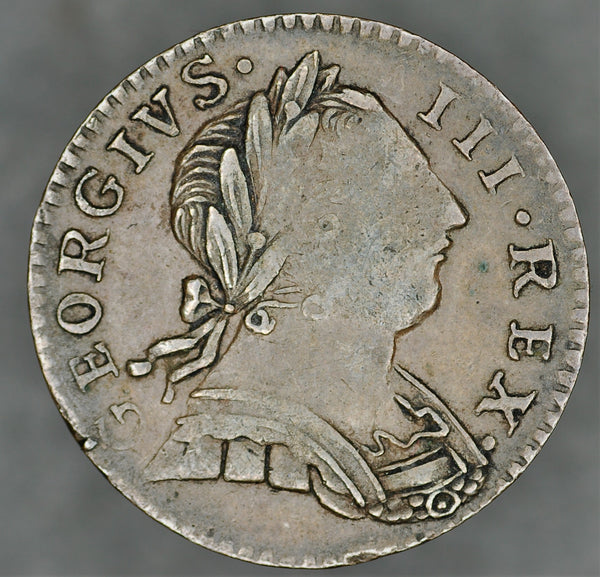 George III. Farthing. 1775. Counterfeit/Evasion