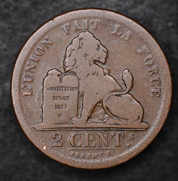 Belgium. 2 Centimes. 1833