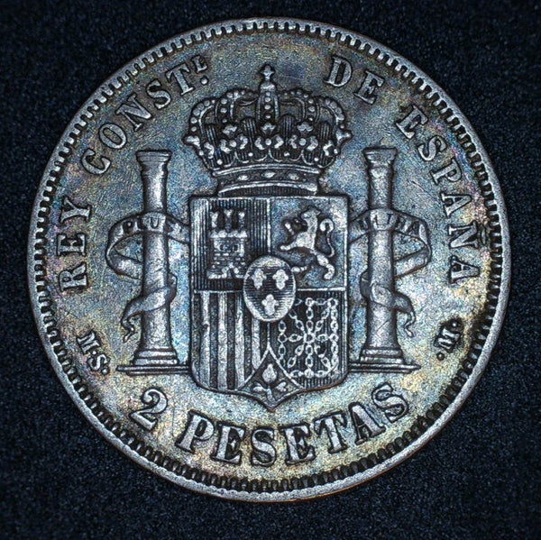 Spain. 2 Pesetas. 1881
