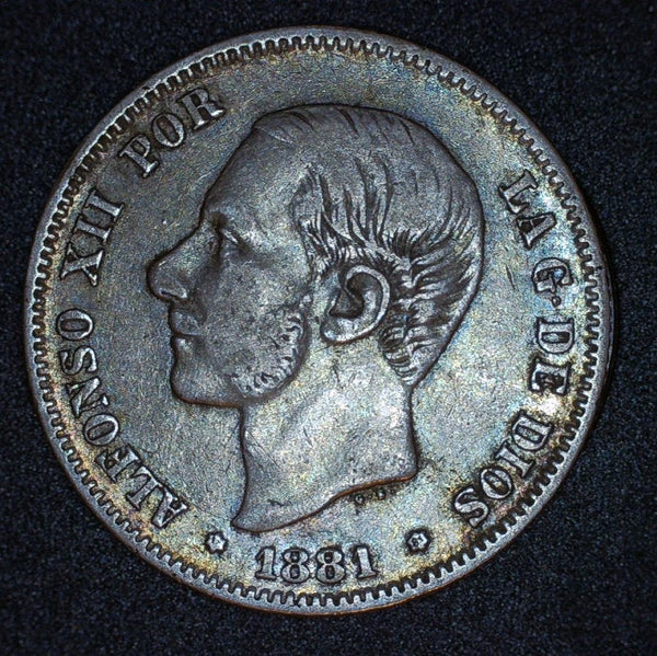 Spain. 2 Pesetas. 1881