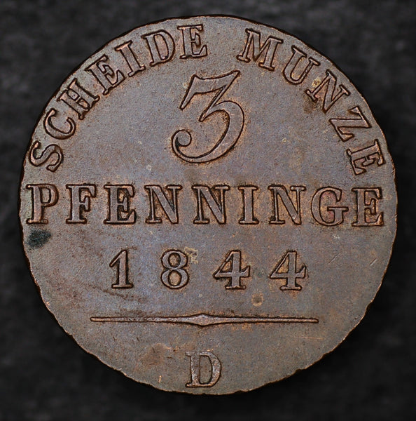 Germany. Prussia. 3 Pfennig. 1844 D