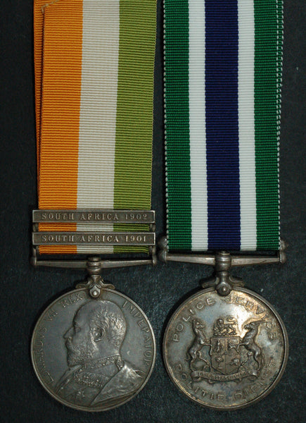Boer war. Pair. Patterson. Cape Police