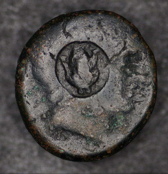 Greece. AE18mm. Countermarked.