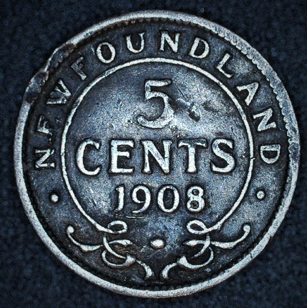 Canada. Newfoundland. 5 cents. 1908