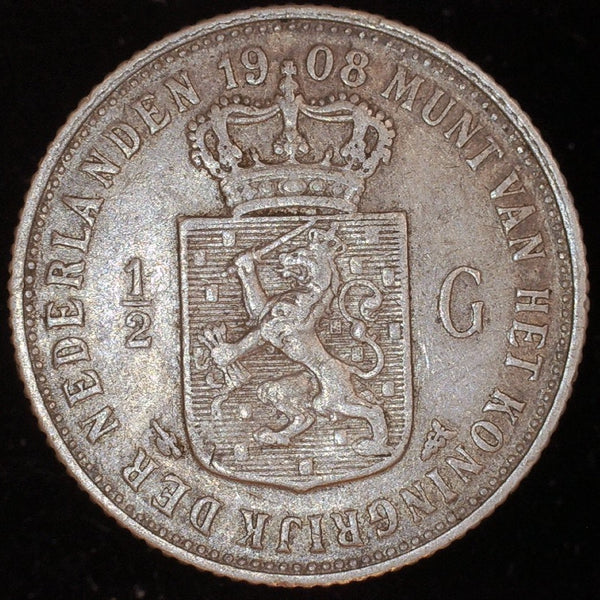 Netherlands. Half Gulden. 1908