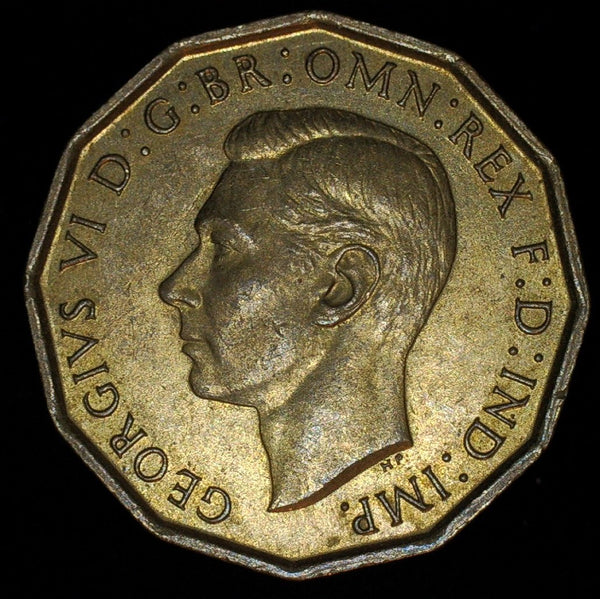 George VI. Threepence. 1937. Brass issue. A selection.