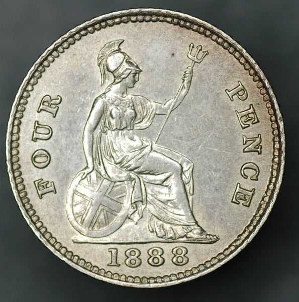 Victoria. Four pence. 1888