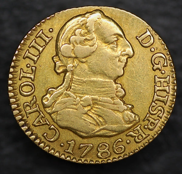 Spain, Charles III (1749-1788), Half Escudo, 1786 DV