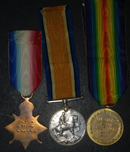 WW1. 1914-15 star Trio. Ritchie. R.N.R