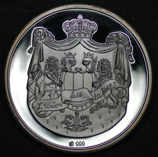 Belgium. Queen Maria-Hendrika medallion. .999 fine silver.