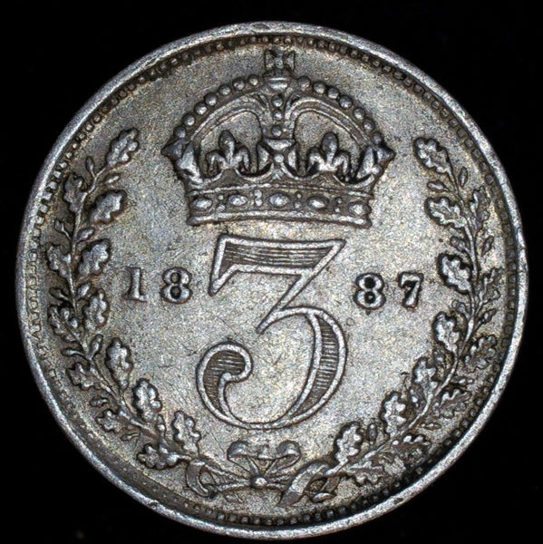 Victoria. Threepence. 1887 Jubilee head. A selection.