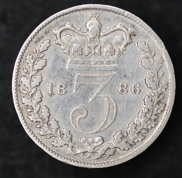 Victoria. Threepence. 1886