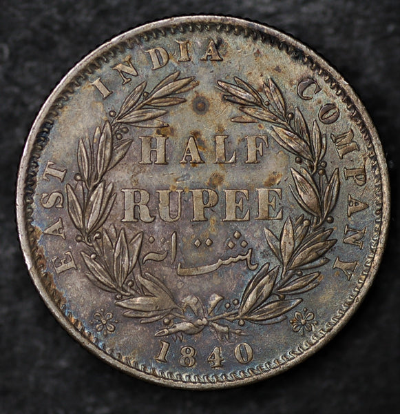 India. E.I.C. Half rupee. 1840