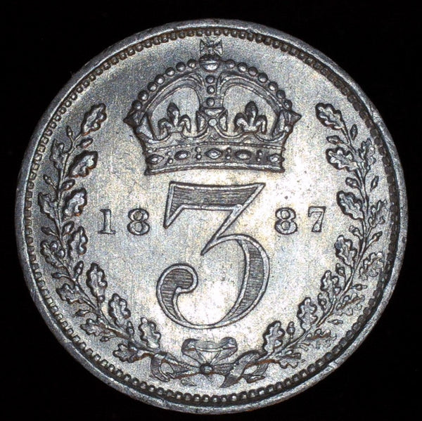 Victoria. Threepence. 1887 Jubilee head. A selection.