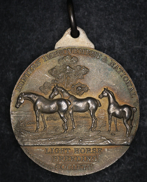 Equestrian medal. Light Horse Breeding Society. Silver