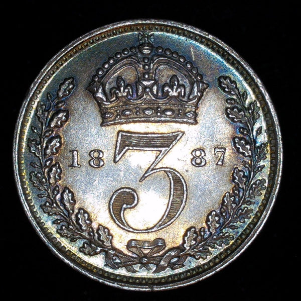 Victoria. Threepence. 1887 Jubilee head. A selection.