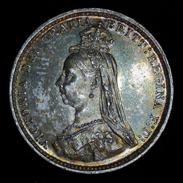 Victoria. Threepence. 1887 Jubilee head. A selection.