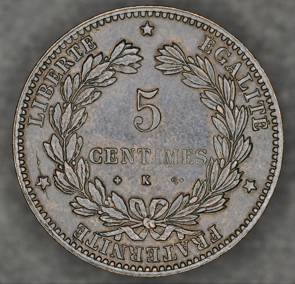 France. 5 Centimes. 1872K