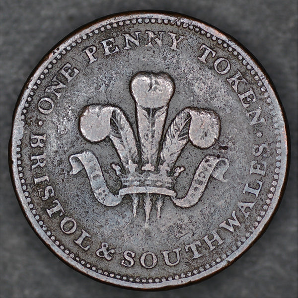 Bristol & South Wales one penny token