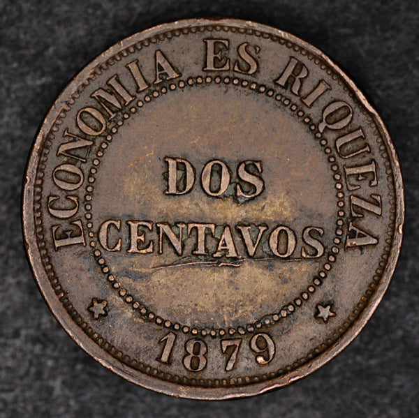 Chile. 2 Centavos. 1879