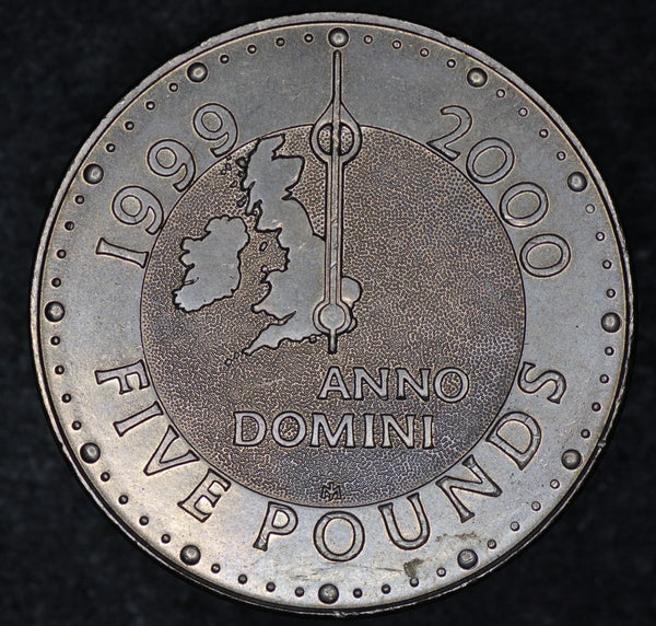 Elizabeth II. 5 pounds. 1999. Millennium issue.