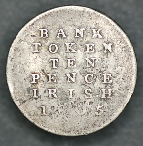 Ireland. 10 pence bank token. 1805