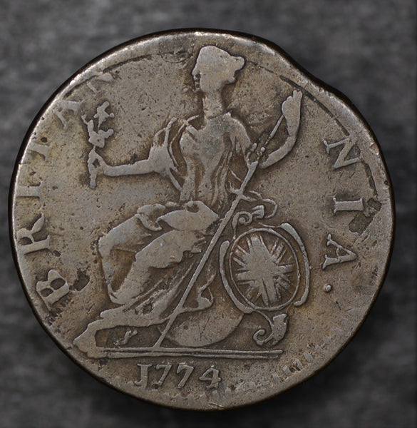 George III. Halfpenny. 1774. Non regal