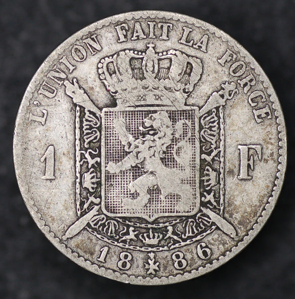 Belgium. 1 Franc. 1886