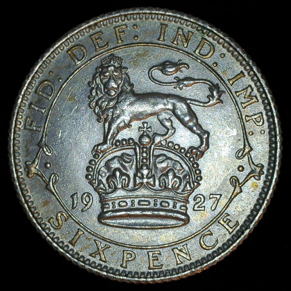 George V. Sixpence. 1927