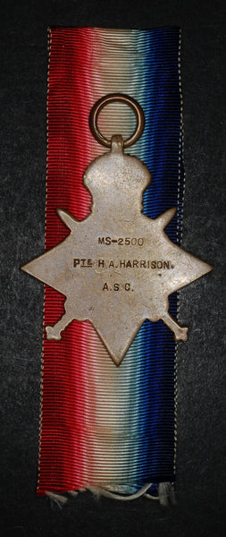 WW1. 1914 star. Harrison. A.S.C. Killed in action. **RESERVED**