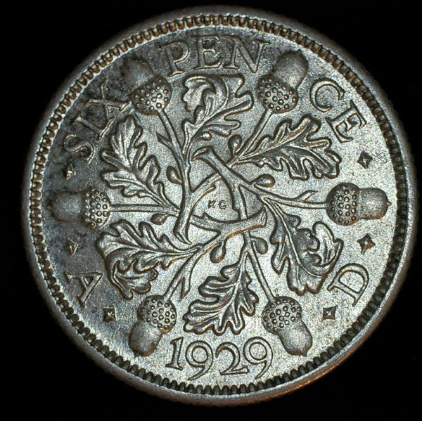 George V. Sixpence. 1929