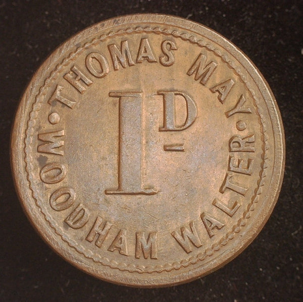 Hop pickers/Farm token. Essex. Thomas May. 19th C