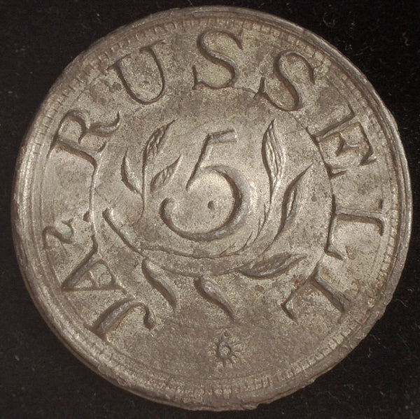 Hop pickers token. Sussex. James Russell. 19th C