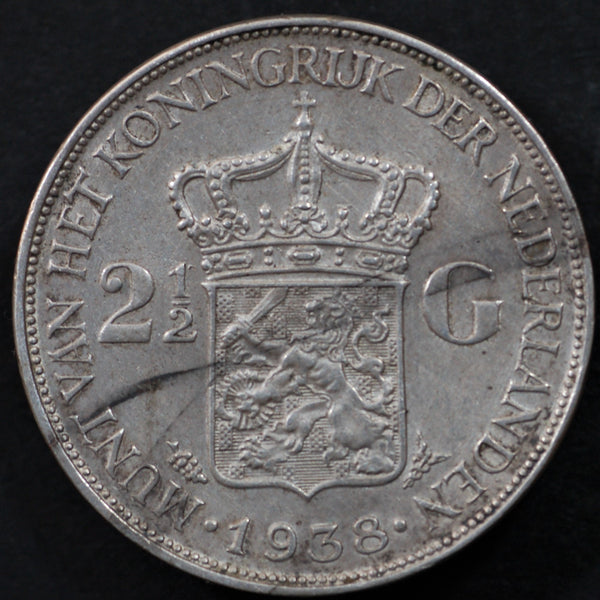 Netherlands. 2 1/2 Gulden. 1938