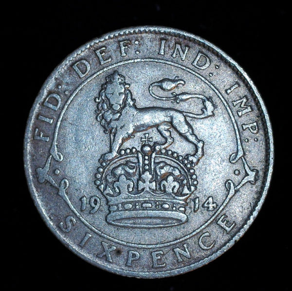 George V. Sixpence. 1914. A selection