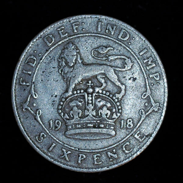 George V. Sixpence. 1918. A selection.