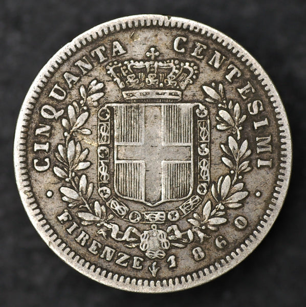 Italy. Emilia. 50 Centisimi. 1860