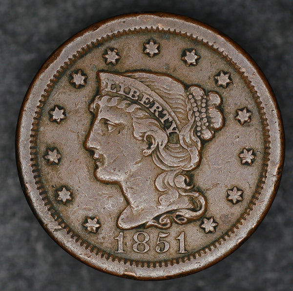 USA One Cent. 1851