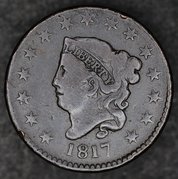 USA. One cent. 1817. 15 stars