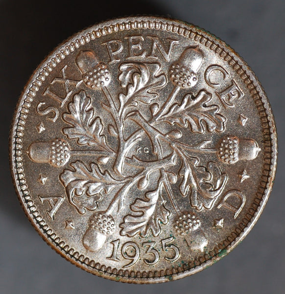 George V. Sixpence. 1935