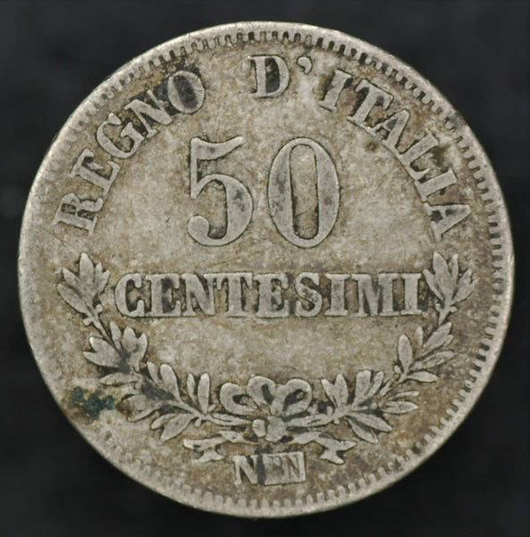 Italy. 50 centisimi. 1867