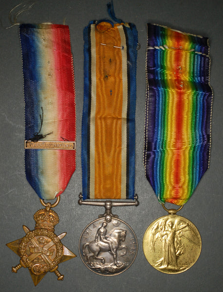 WW1 1914 star and bar trio. Wilks. Royal Inniskilling Fusiliers. KIA Battle of Festubert